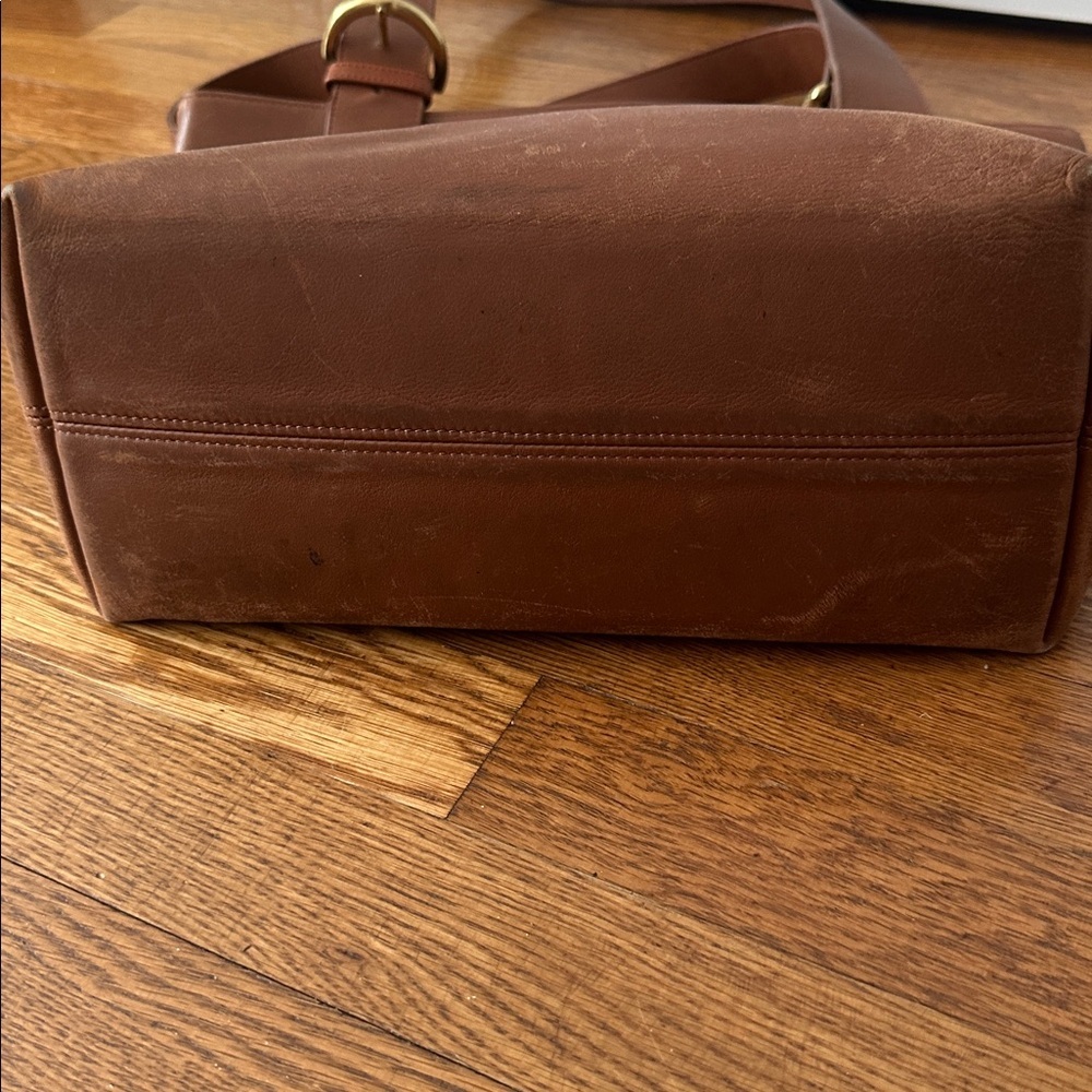Coach Brown Leather Tote Bag - Picture 3 of 8